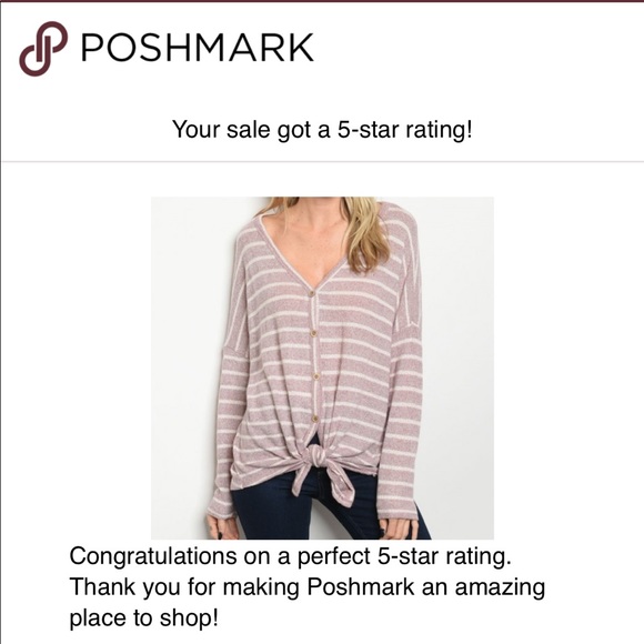 MAUVE & IVORY KNIT TOP - Picture 3 of 8